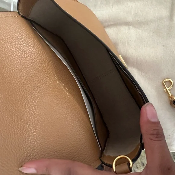 New Tory Burch Thea web flap crossbody tan - Picture 4 of 14